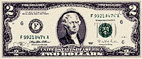 USA$2 аверс, Томас Джефферсон