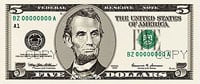 USA$5 аверс, Авраам Линкольн