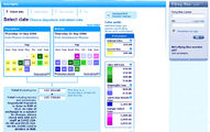 сайт KLM - цветовая шкала тарифов / Нидерланды