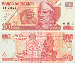 мексиканское песо, 100