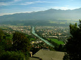 Вид на город с фуникулера / Австрия