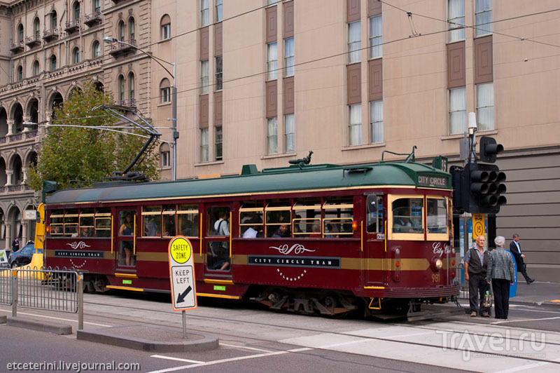 Старинный трамвай в Мельбурне / Фото из Австралии