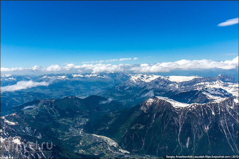 Вершина Aiguille Du Midi. 3842 метра над уровнем моря