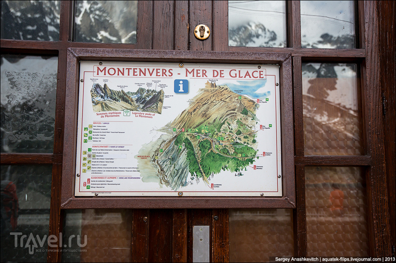 Горная железная дорога Монтенвер в Альпах