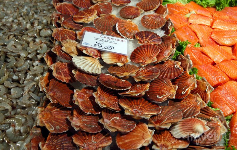 В Рыбном павильоне рынка можно найти любые морские деликатесы