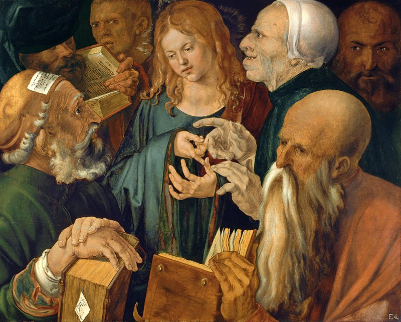 Картина Альбрехта Дюрера "Христос среди учителей" 
