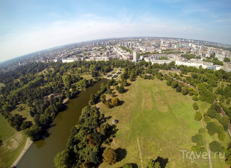 Вид на Королевские парки и Гайд-Парк с высоты птичьего полета