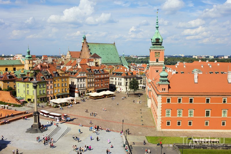 Вид на Замковую площадь Варшавы