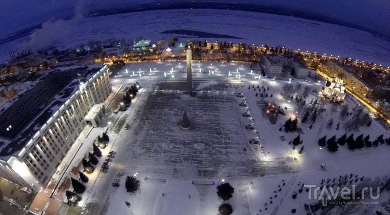 Ночная панорама площади Славы